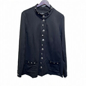 Neon Buddha Black Fleece Jacket Size Large